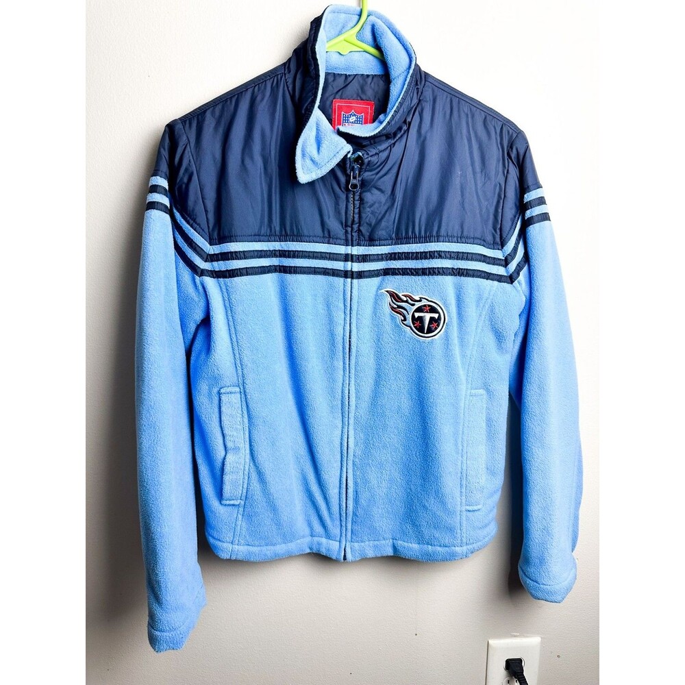 NFL Tennessee Titans Full Zip Fleece Blue Lined Jacket Womens Small